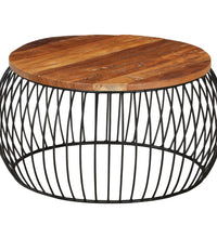 Couchtisch Ø68 cm Massivholz aus Altholz