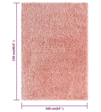 Shaggy-Teppich Hochflor Rosa 160x230 cm 50 mm