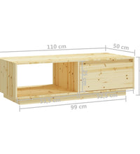 Couchtisch 110x50x33,5 cm Massivholz Tanne