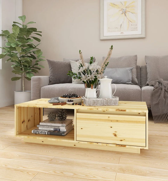 Couchtisch 110x50x33,5 cm Massivholz Tanne