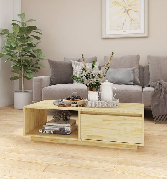 Couchtisch 110x50x33,5 cm Massivholz Kiefer
