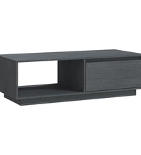 Couchtisch Grau 110x50x33,5 cm Massivholz Kiefer