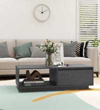 Couchtisch Grau 110x50x33,5 cm Massivholz Kiefer