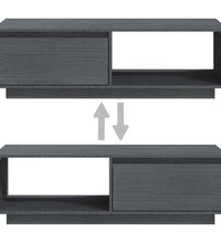 Couchtisch Grau 110x50x33,5 cm Massivholz Kiefer