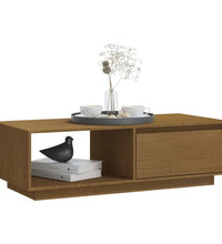 Couchtisch Honigbraun 110x50x33,5 cm Massivholz Kiefer