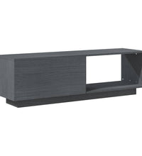 TV-Schrank Grau 110x30x33,5 cm Massivholz Kiefer