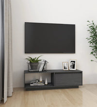 TV-Schrank Grau 110x30x33,5 cm Massivholz Kiefer