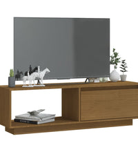 TV-Schrank Honigbraun 110x30x33,5 cm Massivholz Kiefer