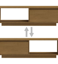 TV-Schrank Honigbraun 110x30x33,5 cm Massivholz Kiefer