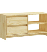 TV-Schrank 80x31x39 cm Massivholz Kiefer