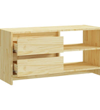 TV-Schrank 80x31x39 cm Massivholz Kiefer