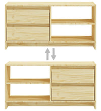 TV-Schrank 80x31x39 cm Massivholz Kiefer