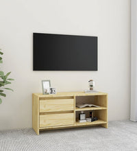TV-Schrank 80x31x39 cm Massivholz Kiefer