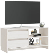 TV-Schrank Weiß 80x31x39 cm Massivholz Kiefer