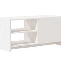 TV-Schrank Weiß 80x31x39 cm Massivholz Kiefer