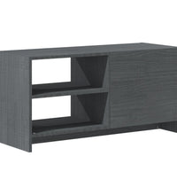 TV-Schrank Grau 80x31x39 cm Massivholz Kiefer