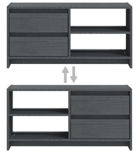 TV-Schrank Grau 80x31x39 cm Massivholz Kiefer