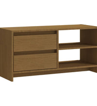 TV-Schrank Honigbraun 80x31x39 cm Massivholz Kiefer