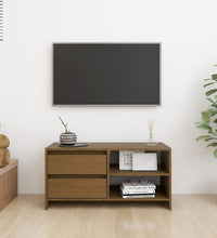 TV-Schrank Honigbraun 80x31x39 cm Massivholz Kiefer