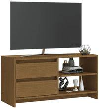 TV-Schrank Honigbraun 80x31x39 cm Massivholz Kiefer