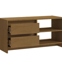 TV-Schrank Honigbraun 80x31x39 cm Massivholz Kiefer