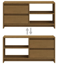 TV-Schrank Honigbraun 80x31x39 cm Massivholz Kiefer