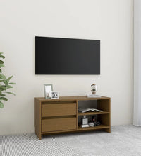 TV-Schrank Honigbraun 80x31x39 cm Massivholz Kiefer