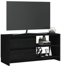 TV-Schrank Schwarz 80x31x39 cm Massivholz Kiefer