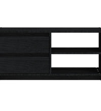 TV-Schrank Schwarz 80x31x39 cm Massivholz Kiefer