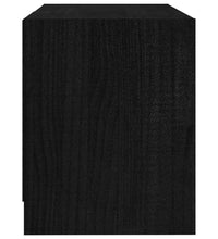 TV-Schrank Schwarz 80x31x39 cm Massivholz Kiefer