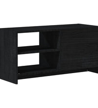 TV-Schrank Schwarz 80x31x39 cm Massivholz Kiefer