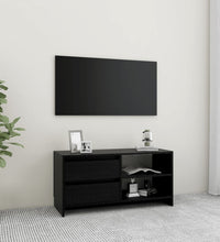 TV-Schrank Schwarz 80x31x39 cm Massivholz Kiefer