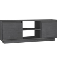 TV-Schrank Grau 110x30x40 cm Massivholz Kiefer