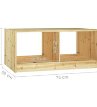 Couchtisch 75x50x33,5 cm Massivholz Tanne