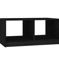 Couchtisch Schwarz 75x50x33,5 cm Massivholz Kiefer