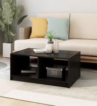 Couchtisch Schwarz 75x50x33,5 cm Massivholz Kiefer