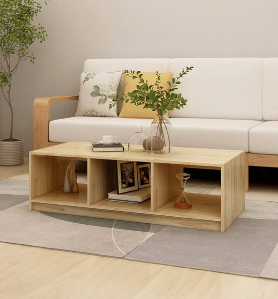 Couchtisch 110x50x34 cm Massivholz Kiefer