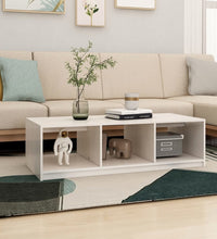 Couchtisch Weiß 110x50x34 cm Massivholz Kiefer