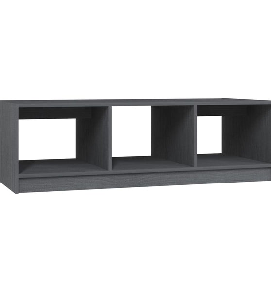 Couchtisch Grau 110x50x34 cm Massivholz Kiefer