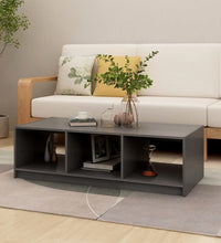 Couchtisch Grau 110x50x34 cm Massivholz Kiefer
