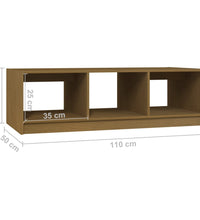 Couchtisch Honigbraun 110x50x34 cm Massivholz Kiefer