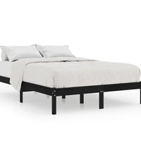Massivholzbett Schwarz 120x190 cm