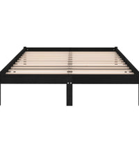 Massivholzbett Schwarz 120x190 cm