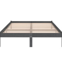 Massivholzbett Grau 135x190 cm