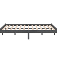 Massivholzbett Grau 135x190 cm