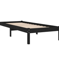 Massivholzbett Schwarz Kiefer 100x200 cm