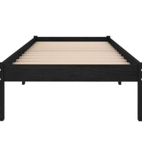 Massivholzbett Schwarz Kiefer 100x200 cm