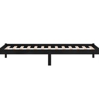 Massivholzbett Schwarz Kiefer 100x200 cm