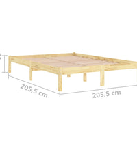 Massivholzbett Kiefernholz 200x200 cm