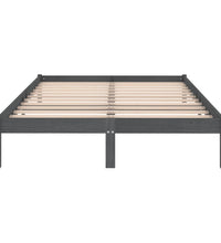 Massivholzbett Grau Kiefer 200x200 cm